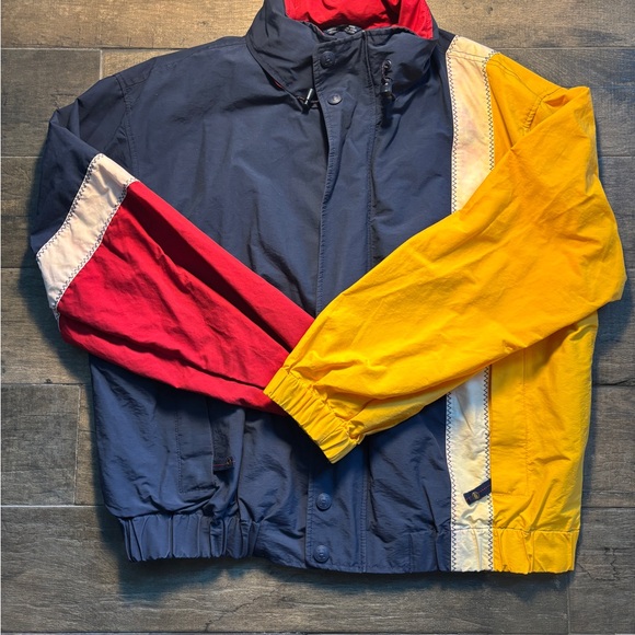 Tommy Hilfiger Blue and Red Windbreaker Jacket
